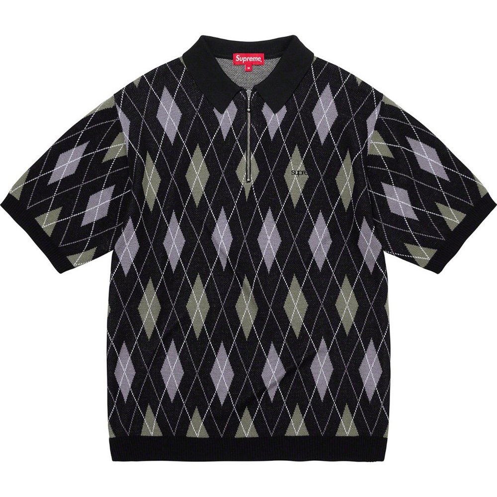Argyle Zip Polo